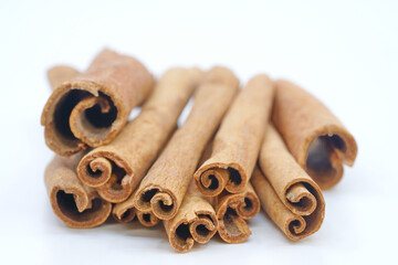 cinnamon stick on background isolate