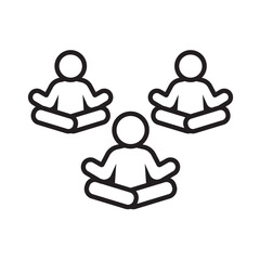 meditation team design vector icon