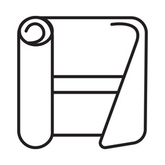 yoga rug design vector icon