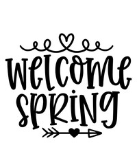 welcome spring quotes commercial use digital download png file on white background