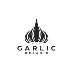 Garlic logo vector icon design template illustration, vegetable icon design template