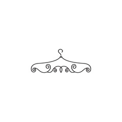 hanger ornament line design icon vector illustration