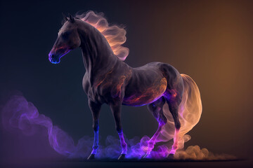 Fototapeta na wymiar Spirit animal - Horse, Generative AI