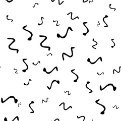 Seamless pattern with sketch squiggle