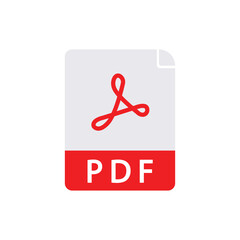 PDF icon, vector illustration. Flat design style. vector pdf icon illustration isolated on white, pdf icon Eps10. pdf icon graphic symbol vector design.
