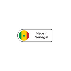 Made in Senegal png label design with flag