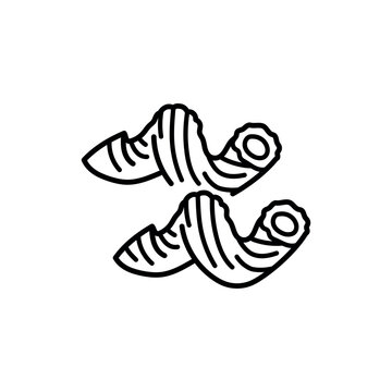 Celentani pasta color line icon. Italian food.