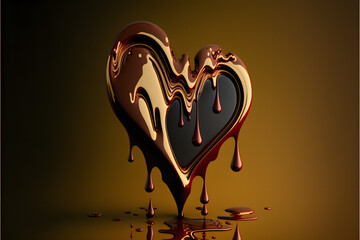 Melting heart graffiti