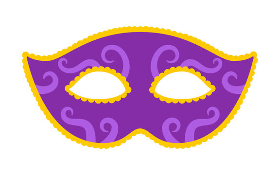 recommend clip art: Vector purple carnival mask. Mardi Gras mask. Design for fat tuesday. Colorful masquerade illustration. Carnival mask for traditional holiday or festival.