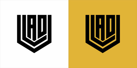 logo mono gram black siluet white and yellow background