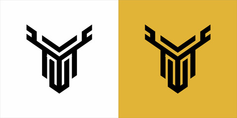 logo mono gram black siluet white and yellow background