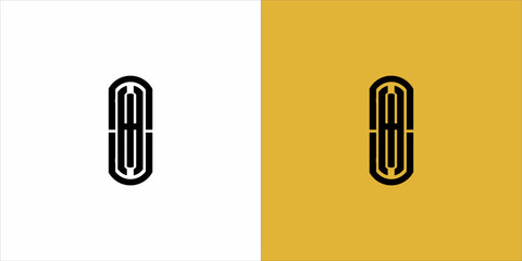 logo mono gram black siluet white and yellow background
