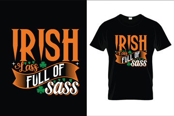 Happy St. Patrick's Day. Hand lettering banners Typography Retro Style Emblems leaf clover svg design