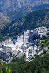 White marble quarry in Tuscany.