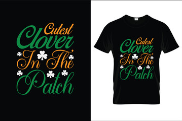Happy St. Patrick's Day. Hand lettering banners Typography Retro Style Emblems leaf clover Svg design