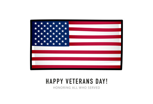 American flag. Vietnam Veterans Day in USA. Holiday card for Veterans Day. Honoring all who served. Vector illustration