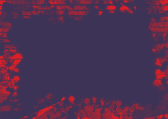 Glitch distorted grunge background . Noise destroyed texture . Trendy defect error shapes . grunge texture . Distressed effect .Vector shapes with a duo tone halftone dots screen print texture.