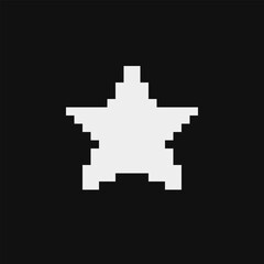 Star emoji, pixel art style icon. 8-bit. Element design for mobile app, sticker, web, logo. Game assets. Isolated abstract vector illustration.