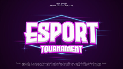 Esport Competition 3D Text Effect Logo