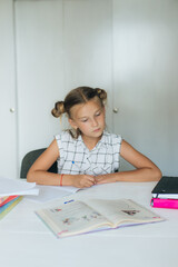 child drawing with pencils
