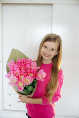 girl with bouquet