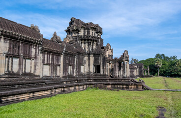 Fototapeta na wymiar The view inside the biggest temple complex in the world - Angkor Wat, Cambodia