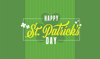 St. Patricks Day Modern Decorative Background for Saint Patrick's Day.  Green shamrock greetings for Irish lovers.
