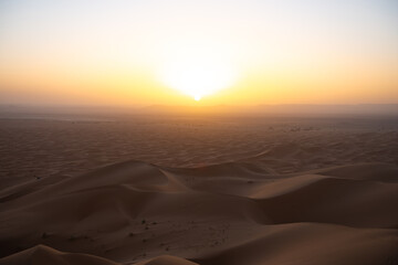 sunrise in the desert