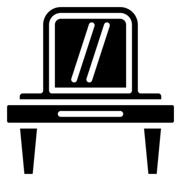 recommend clip art: vanity mirror table glyph icon