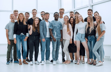Fototapeta premium group of successful young people standing together.