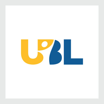 UBL letter logo design on white background. UBL creative initials letter logo concept. UBL letter design.