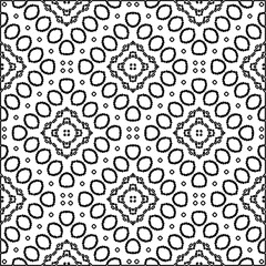 Stylish texture with figures from lines.
Abstract geometric black and white pattern for web page, textures, card, poster, fabric, textile. Monochrome graphic repeating design. 