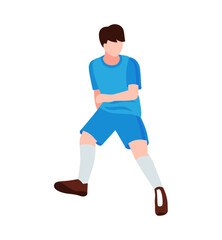 Obraz na płótnie Canvas Football Player Boy Composition