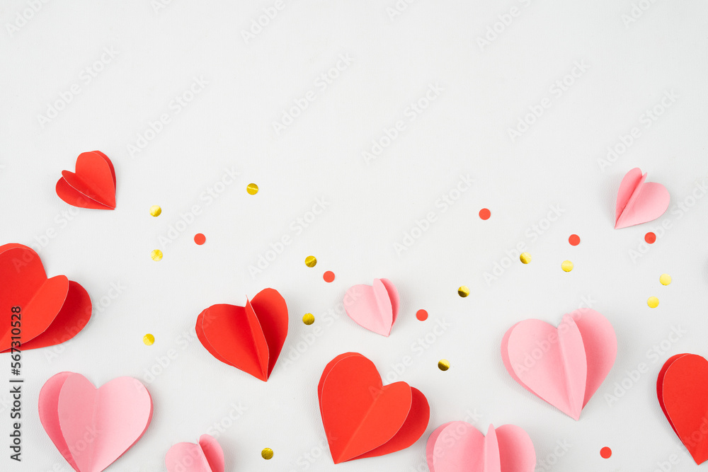 Poster Abstract love shape pattern for frame and text copy space