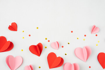Abstract love shape pattern for frame and text copy space