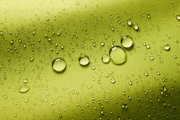 Waterproof textile with water drops