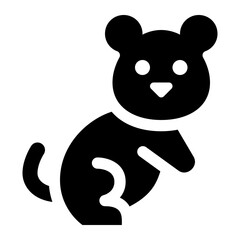 Hamster Animal Glyph Icon