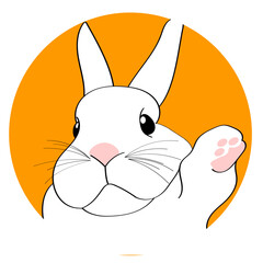 Rabbit sticker