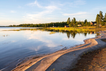 Sunset at the beach. Nykarleby/Uusikaarlepyy, Finland. 