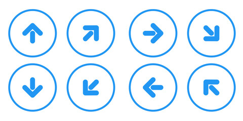 point direction arrow icon set