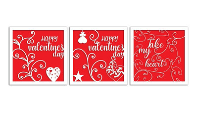 floral valentine card multilayer 