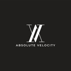 Vector abstract initial letter av logo design template icons for a business of luxury - obrazy, fototapety, plakaty