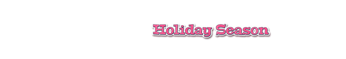 Holiday Season Sticker typography banner with transparent background