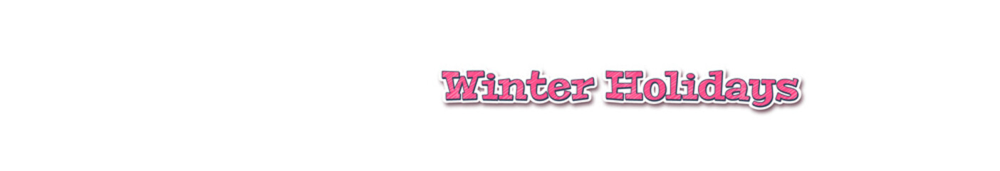 Fototapeta premium Winter Holidays Sticker typography banner with transparent background