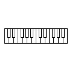 Piano icon vector. Music illustration sign. Octave symbol or logo.