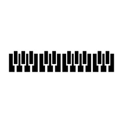 Piano icon vector. Music illustration sign. Octave symbol or logo.