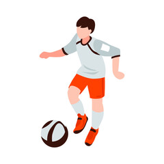 Football Schoolboy Isometric Composition