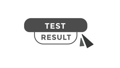 Test result button web banner templates. Vector Illustration
