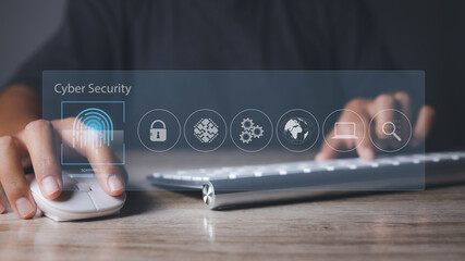 Fingerprint scanner futuristic digital processing of biometric identification.