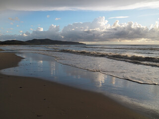 evening seascape reflection